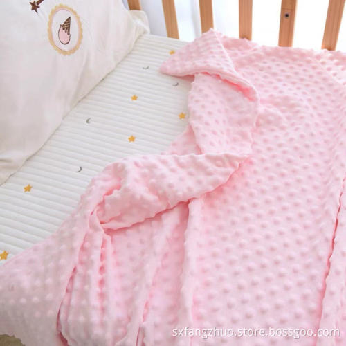soft cozy and comfortable knitted minky baby blanket